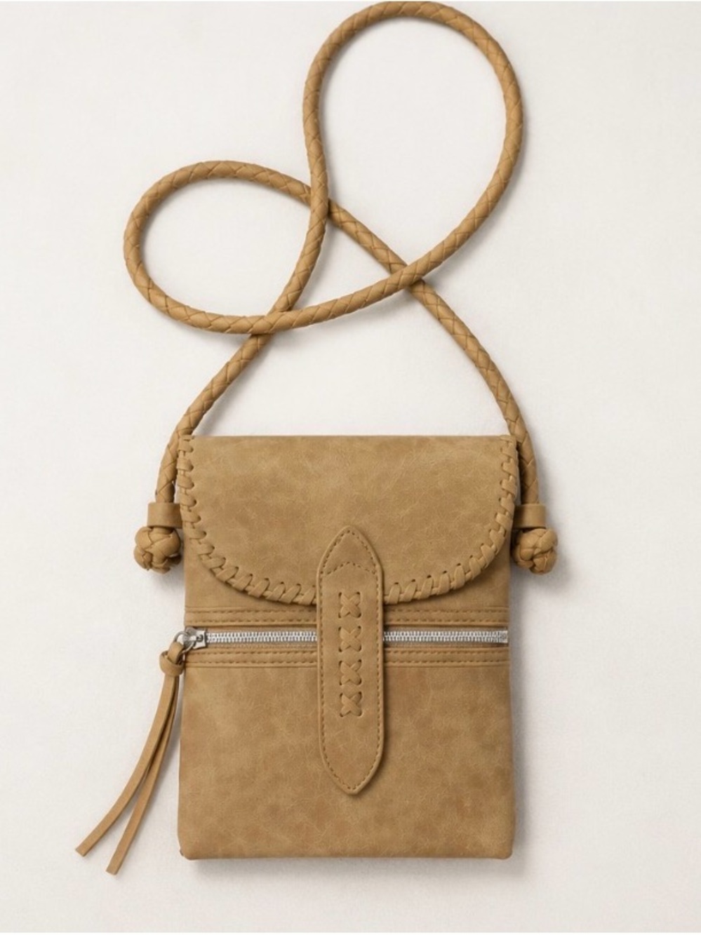 Tan Crossbody Bag - Unbranded
